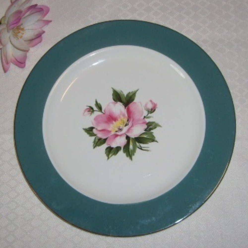 Beautiful Plate 10" Platter/Dinner Homer Laughlin Semi Vitreous Dinnerware Peony - Picture 2 of 4